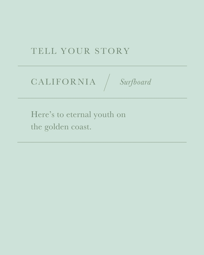 California Surfboard Charm in Vintage Gold image number 1