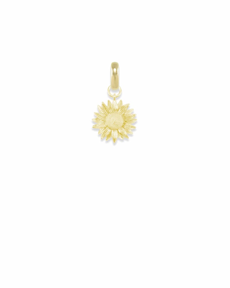 Kansas Sunflower Charm in Gold image number 0
