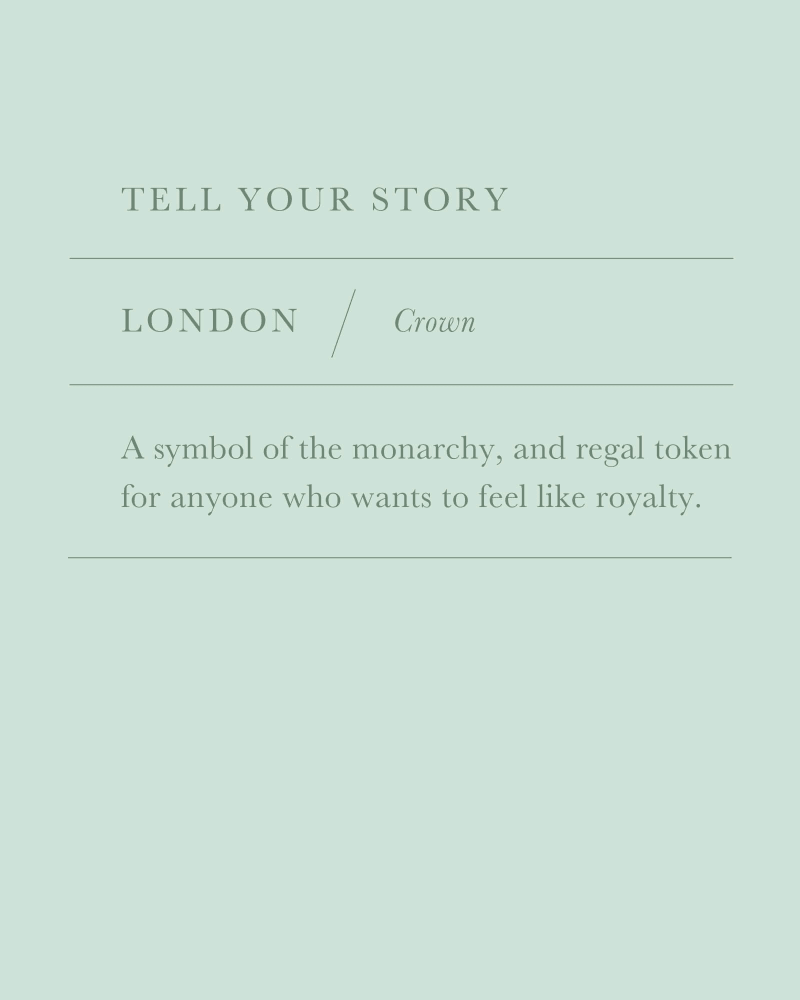 London Crown Charm in Rose Gold image number 2