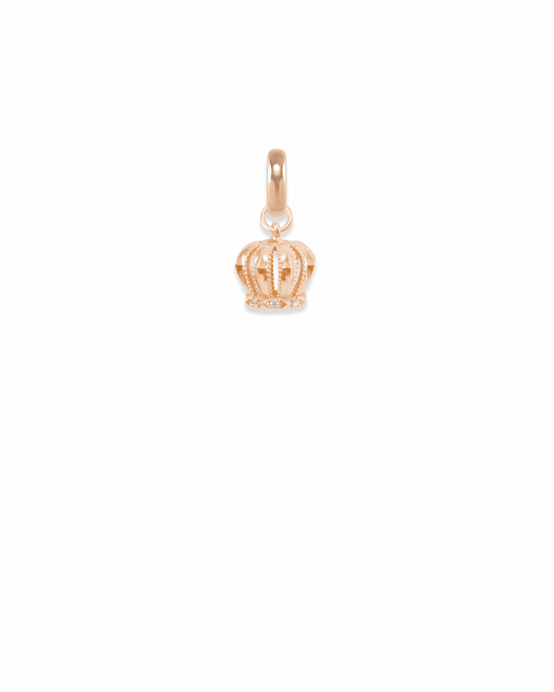 London Crown Charm in Rose Gold image number 3