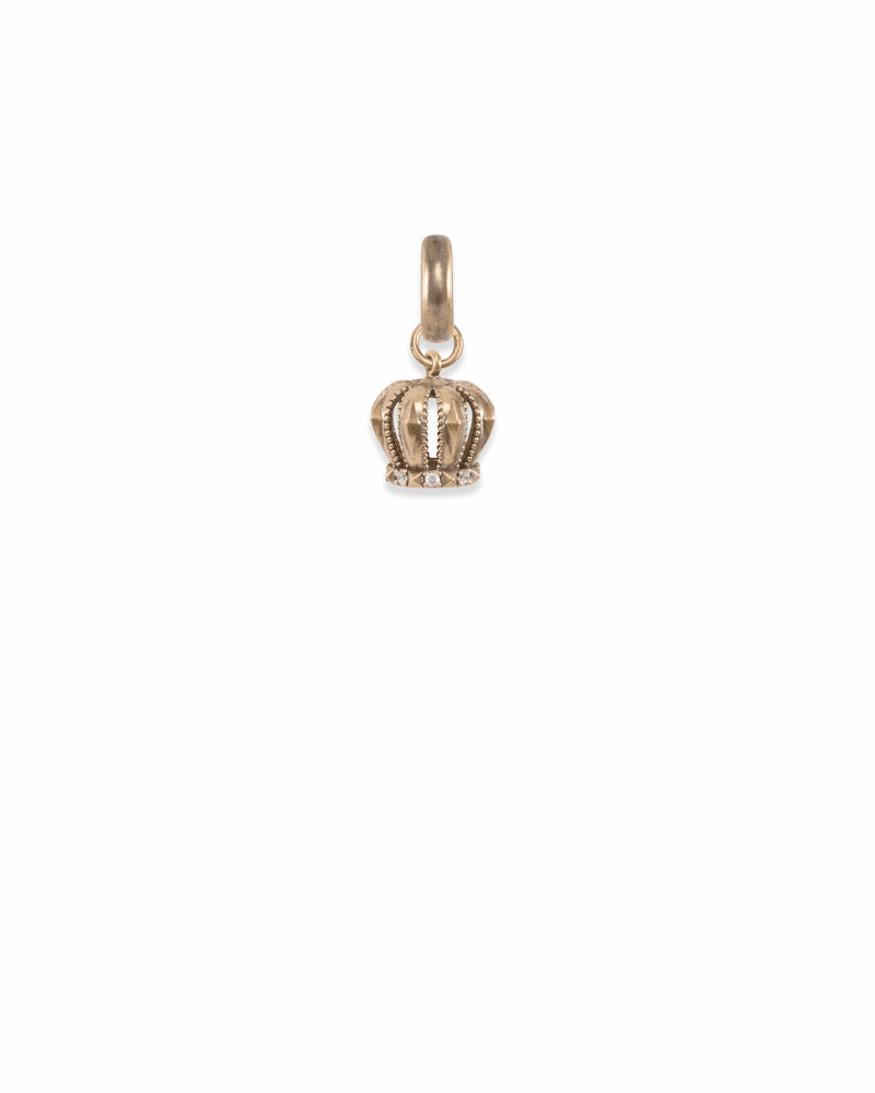 London Crown Charm in Vintage Gold image number 0