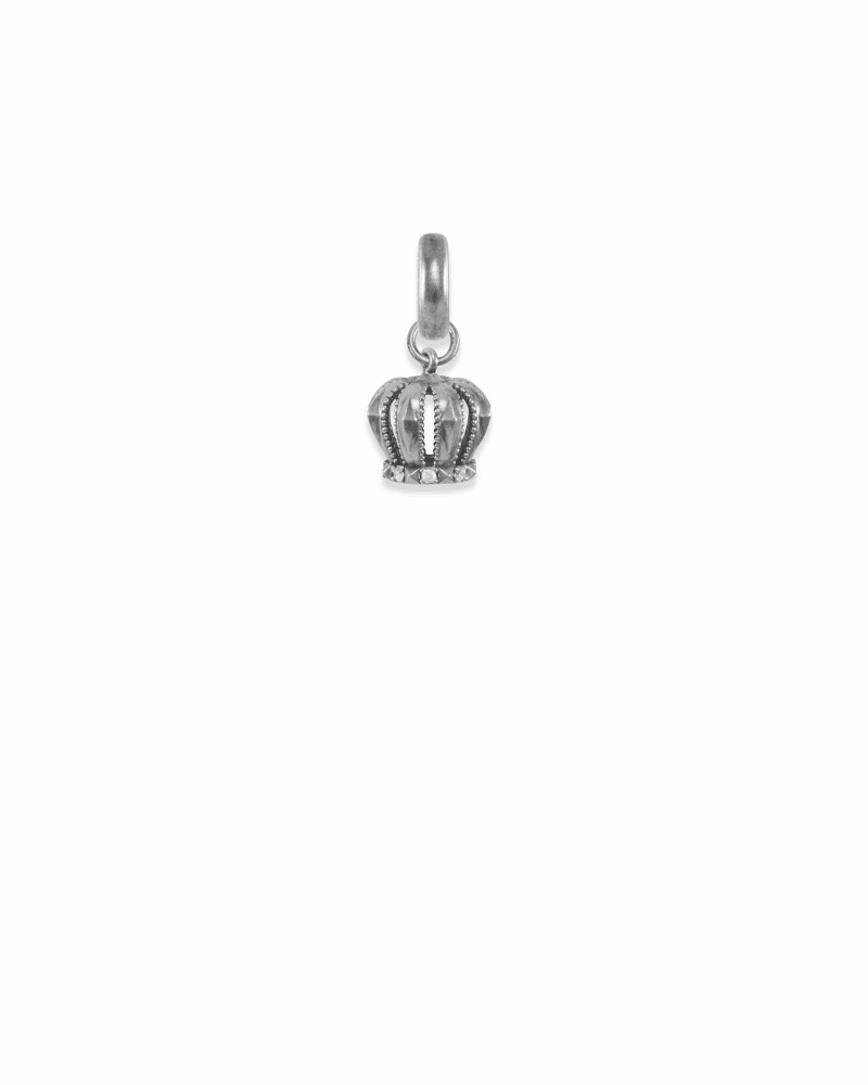 London Crown Charm in Vintage Silver image number 0