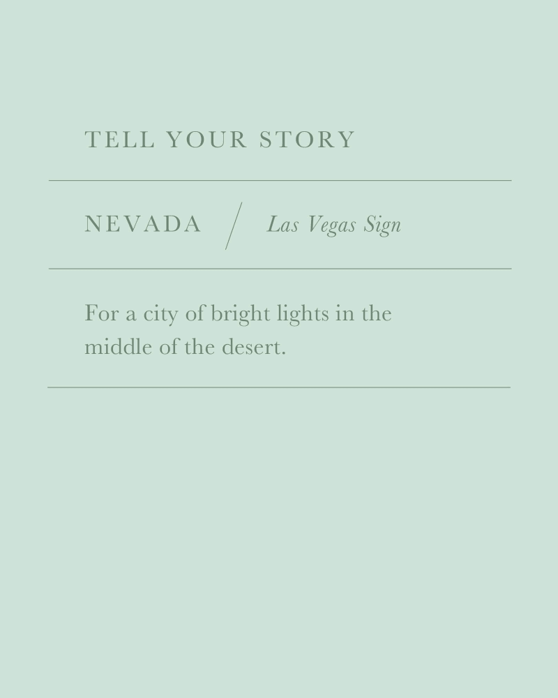 Nevada Las Vegas Sign Charm in Rose Gold image number 1