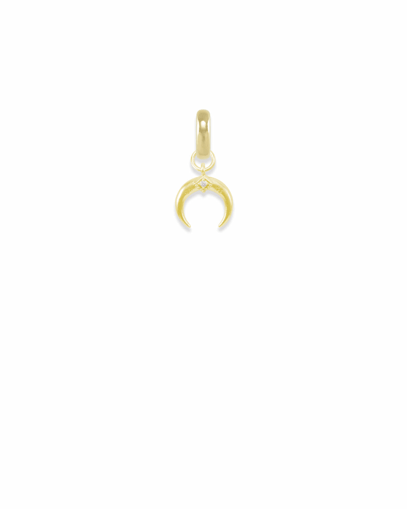 Oklahoma Bison Horns Charm in Gold image number 2