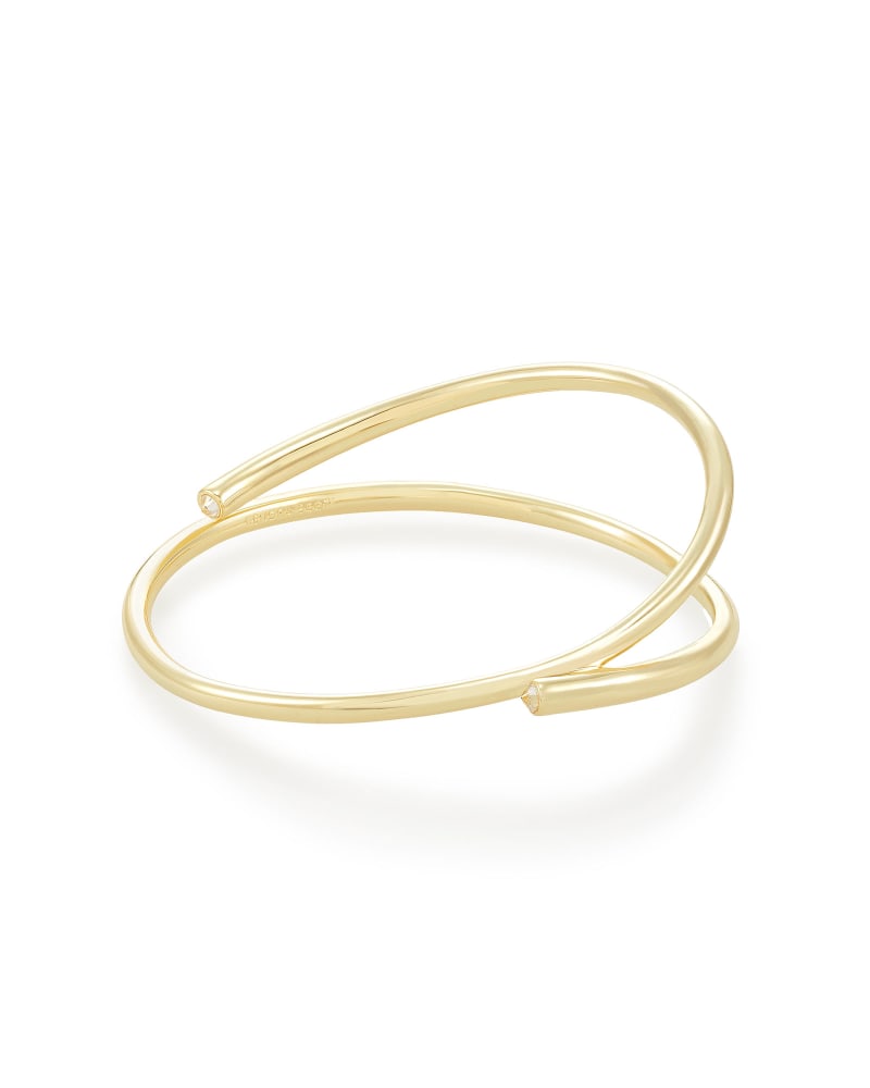 Myles Bangle Bracelet in Gold image number null