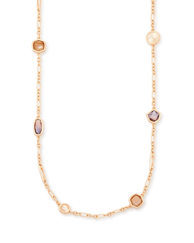Natalia Rose Gold Long Necklace in 