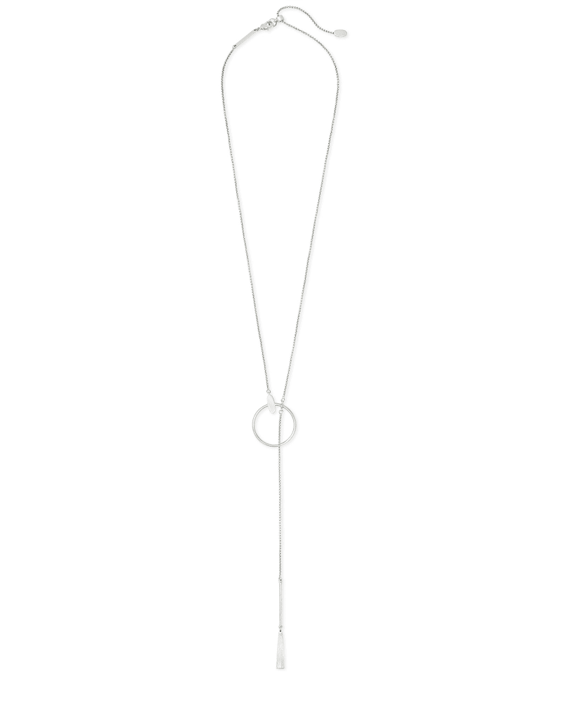 Small Tegan Y Necklace in Silver image number 2