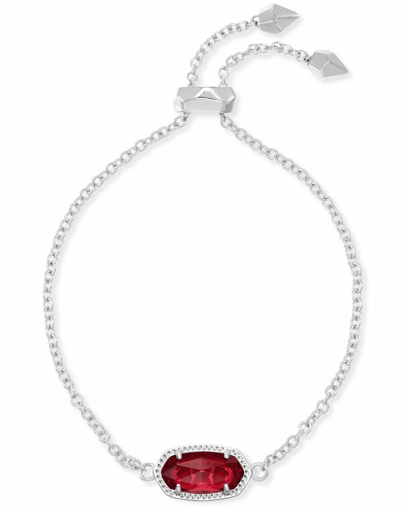 Elaina Silver Adjustable Chain Bracelet in Berry image number 0