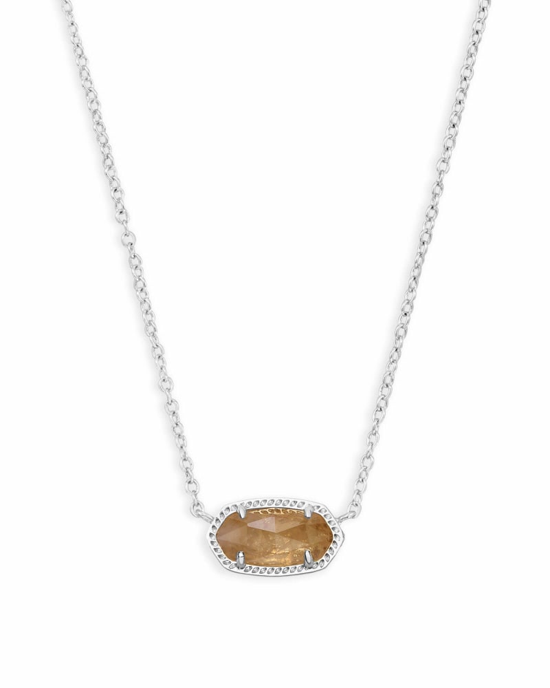 Elisa Silver Pendant Necklace in Citrine image number 0