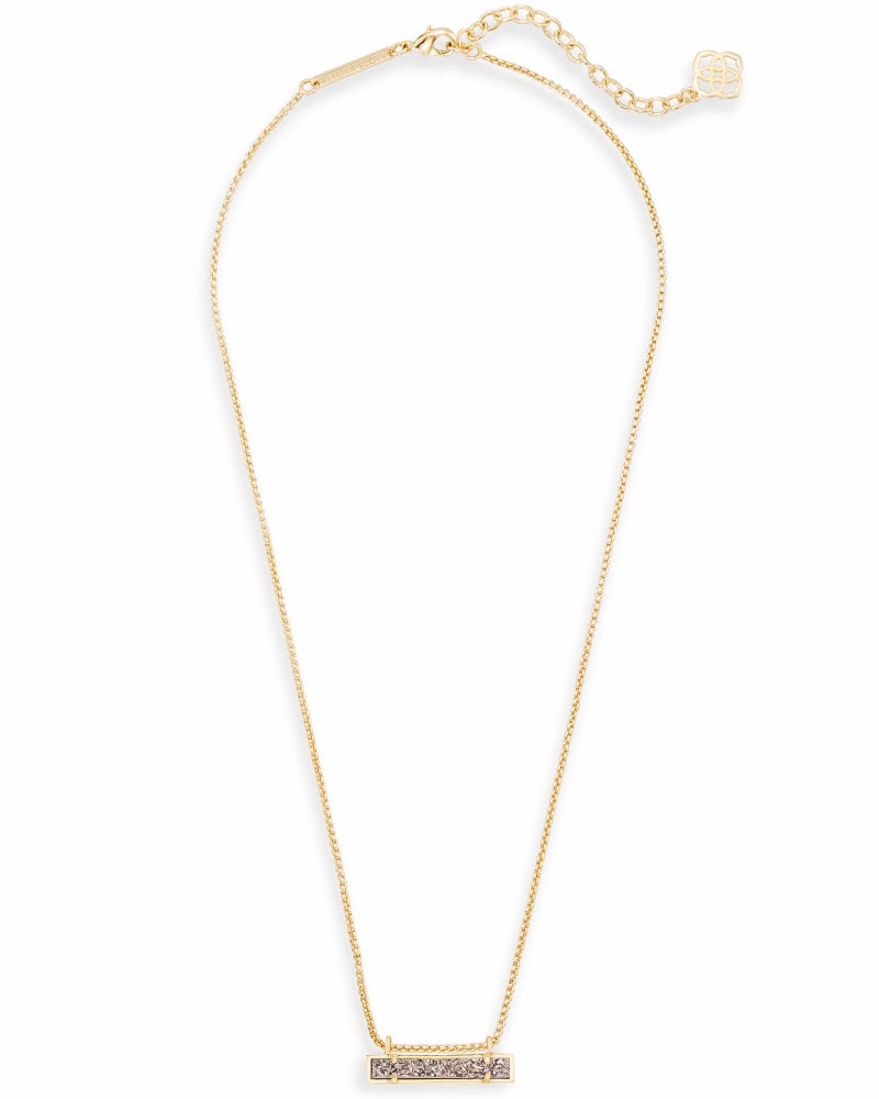 Leanor Gold Pendant Necklace in Platinum Drusy | Kendra Scott