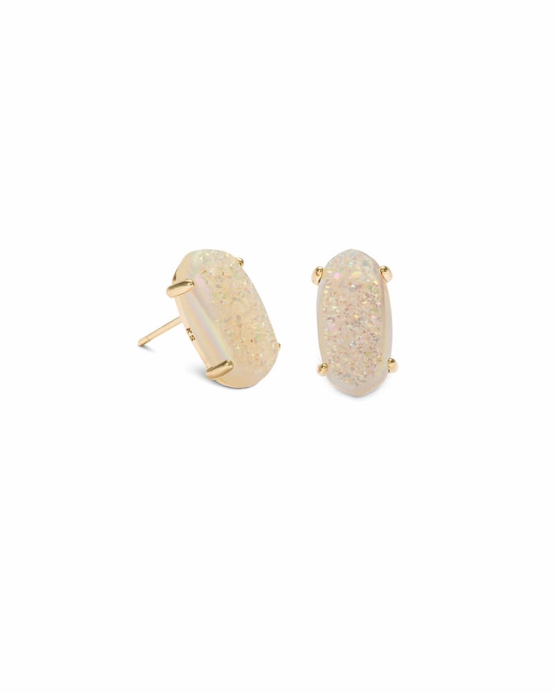 Betty Gold Stud Earrings in Iridescent Drusy | Kendra Scott