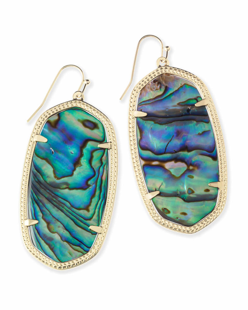 Danielle Gold Statement Earrings in Abalone Shell image number 0