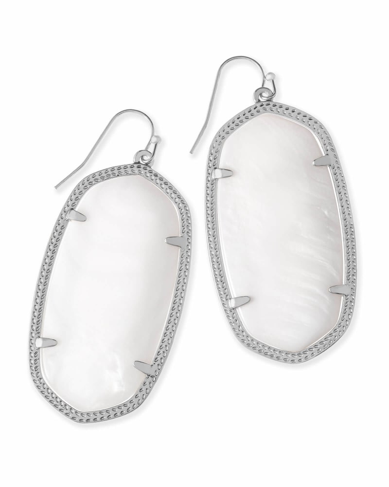 Danielle Silver Earrings in White Pearl image number 0