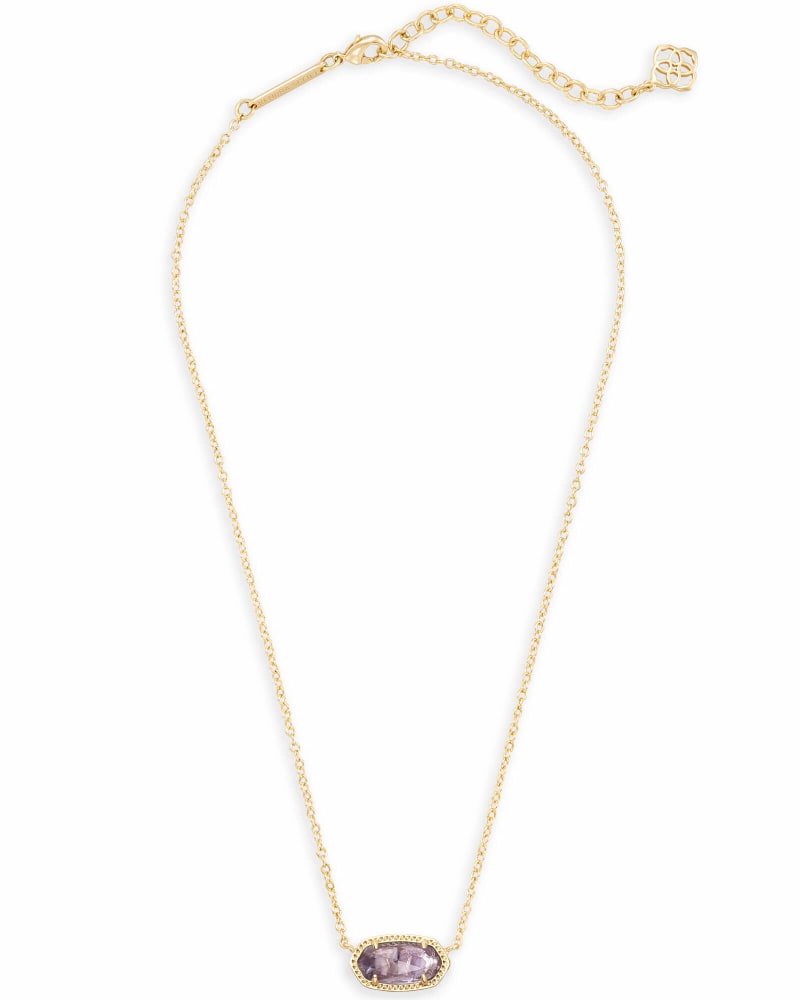Elisa Gold Short Pendant Necklace In 