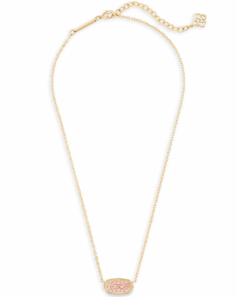 Elisa Gold Pendant Necklace in Rose Gold Filigree image number 2