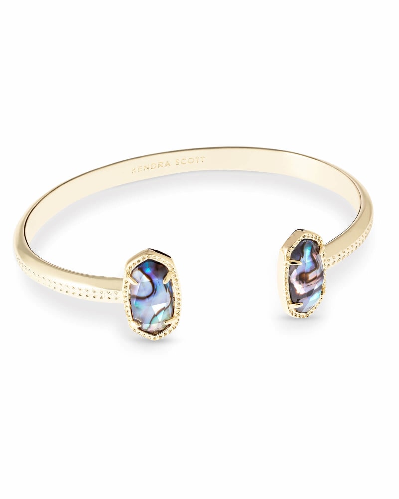 Elton Gold Cuff Bracelet in Abalone Shell image number 0