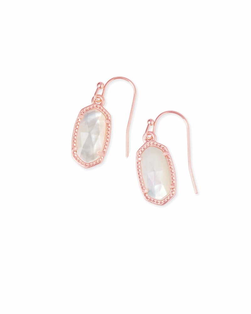 Lee Rose Gold Drop Earrings in Ivory Pearl image number 0