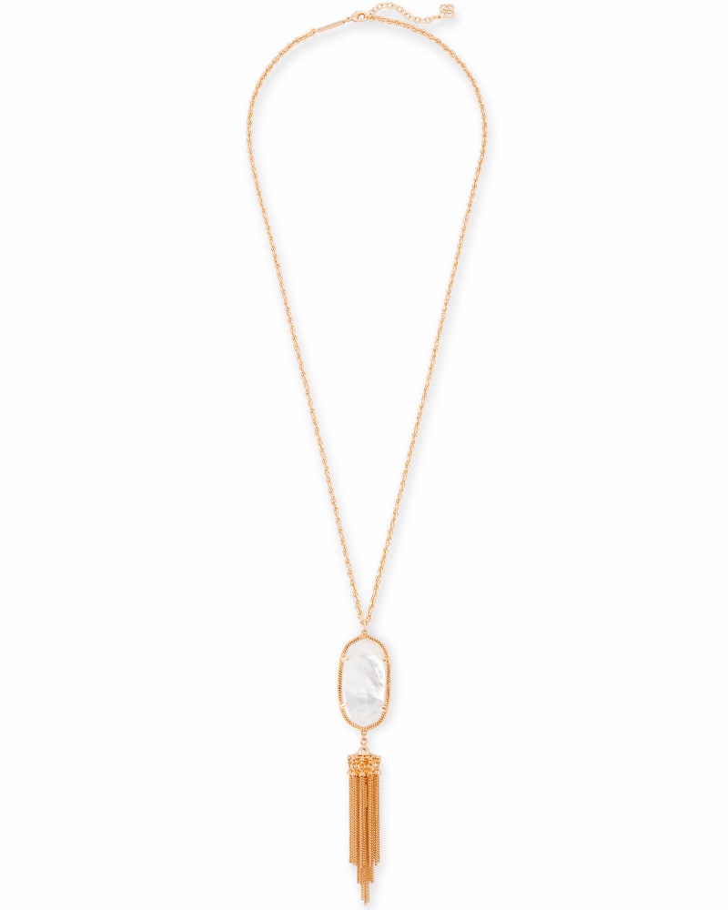 Rayne Rose Gold Necklace in Ivory Pearl image number 2