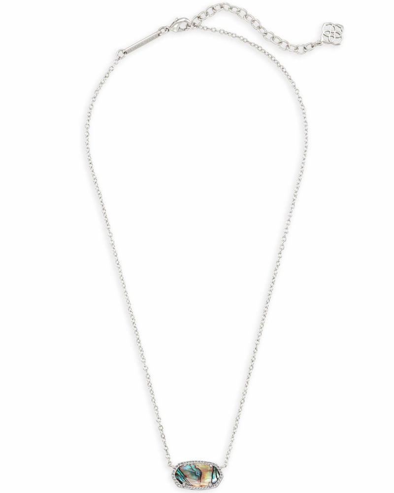 NEW Authentic KENDRA SCOTT Elisa 454 Rhodium Necklace Abalone Shell Pendant NEW Authentic KENDRA SCOTT Elisa 454 Rhodium Necklace Abalone Shell Pendant