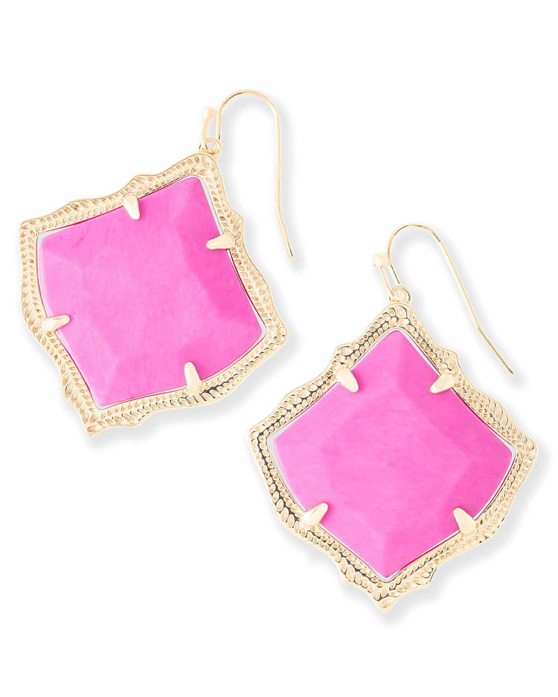 Kirsten Drop Earrings in Magenta image number 0