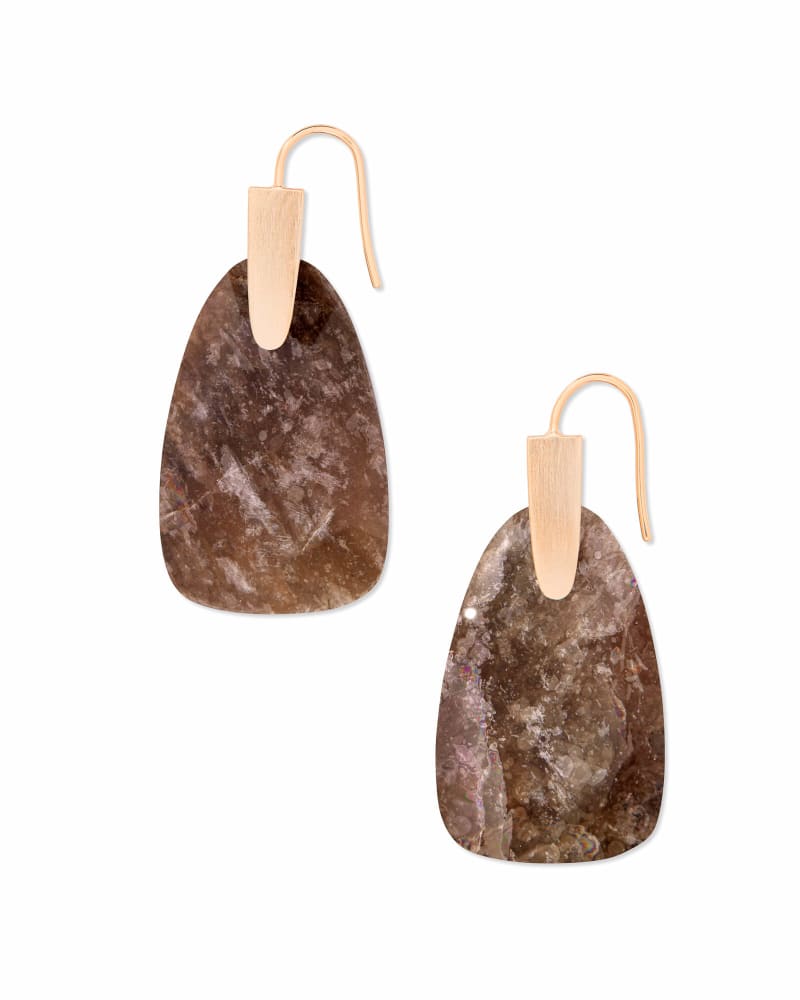 Marty Rose Gold Drop Earrings in Sable Mica image number 0