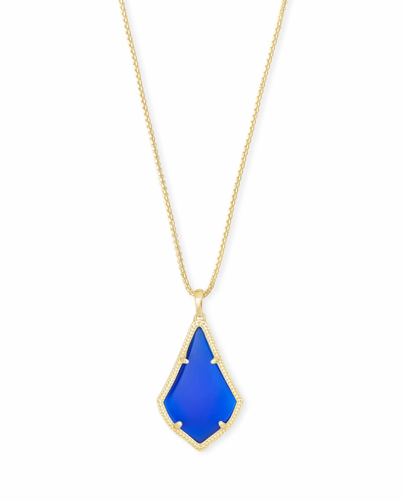 Alex Gold Pendant Necklace in Cobalt Cat's Eye image number 0