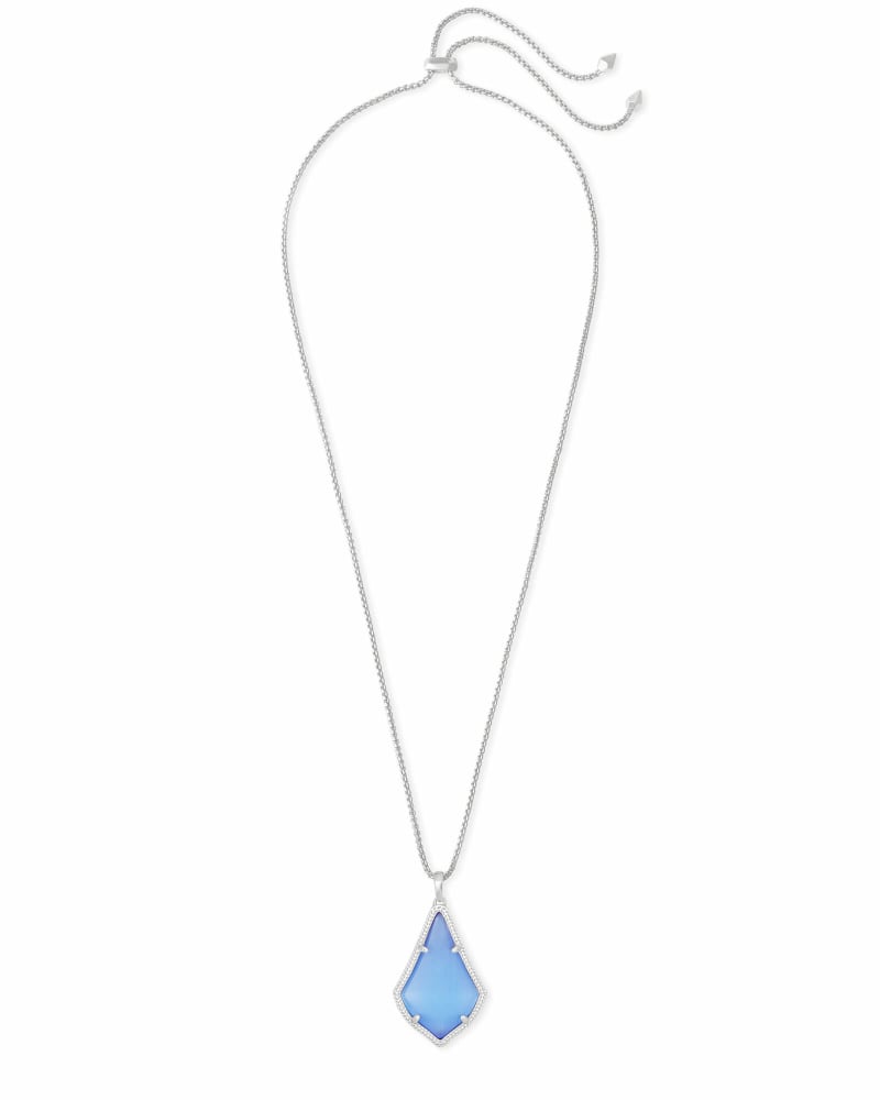Alex Silver Pendant Necklace in Periwinkle Cat's Eye image number 2