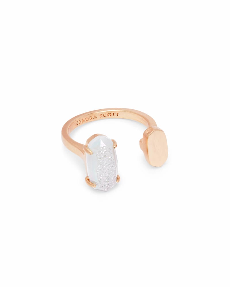 Pryde Rose Gold Ring in Iridescent Drusy image number 0