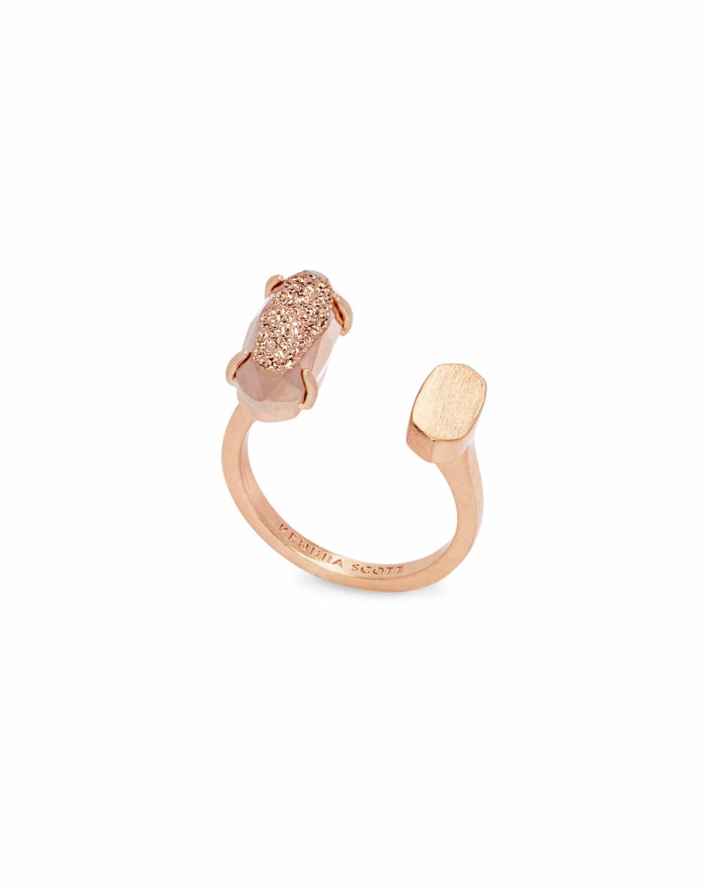 Pryde Rose Gold Ring in Rose Gold Drusy image number 3