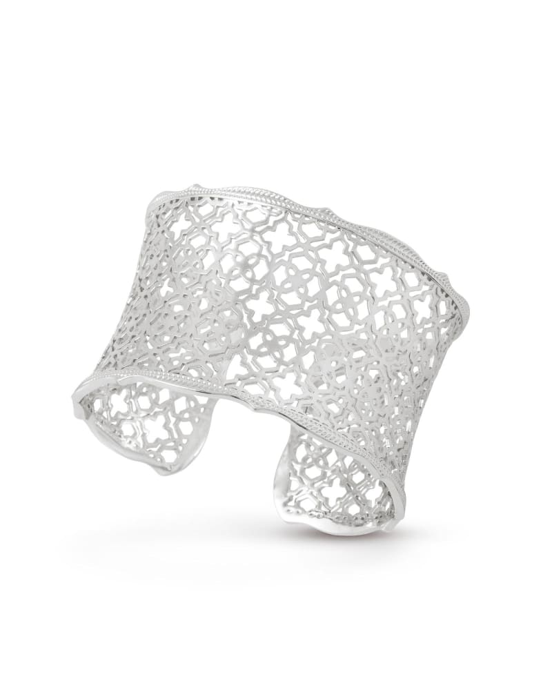 Candice Silver Cuff Bracelet in Silver Filigree Mix image number 2