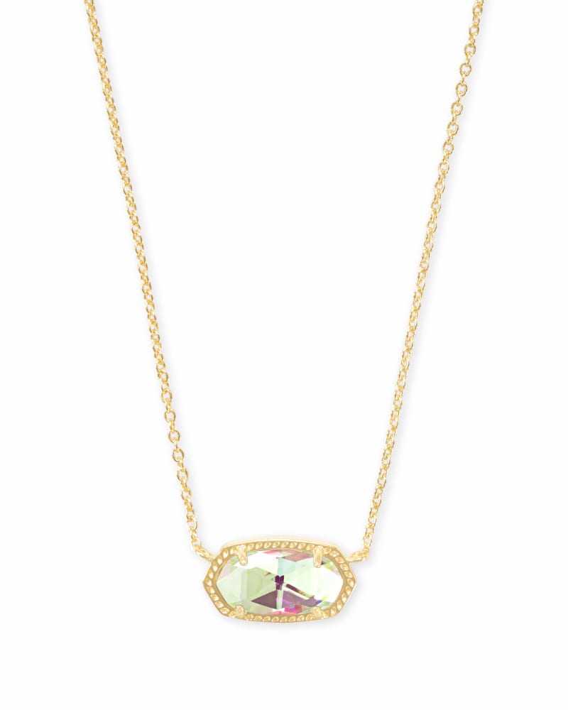 Elisa Gold Pendant Necklace in Dichroic Glass | Kendra Scott