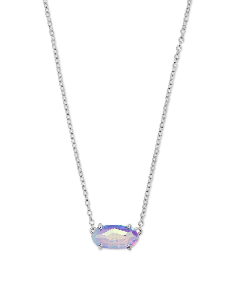 Ever Silver Pendant Necklace in Dichroic Glass image number 0