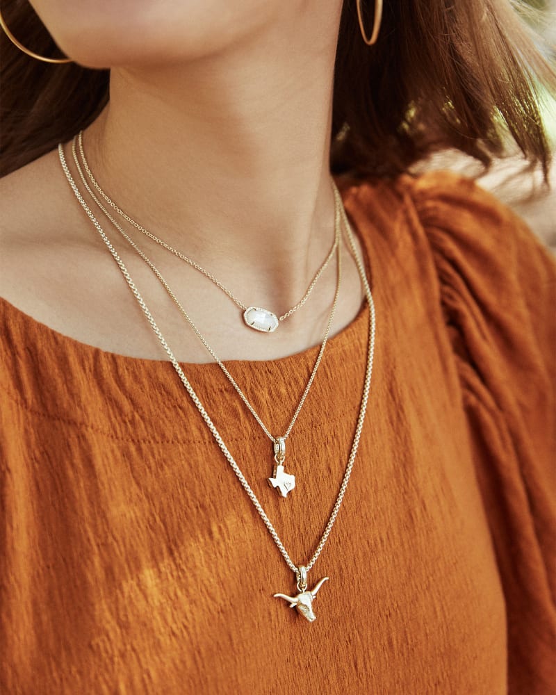The University of Texas at Austin Longhorn Charm in Vintage Gold image number 1