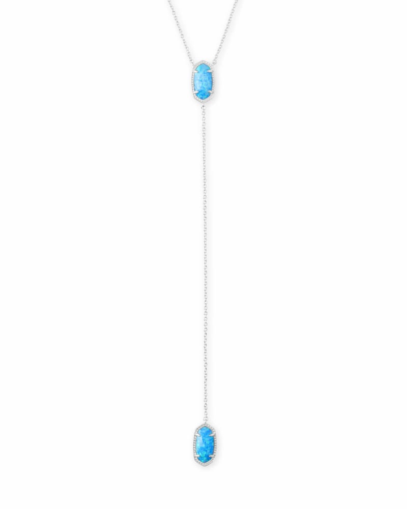 Ellison Y Necklace in Bright Silver image number 0