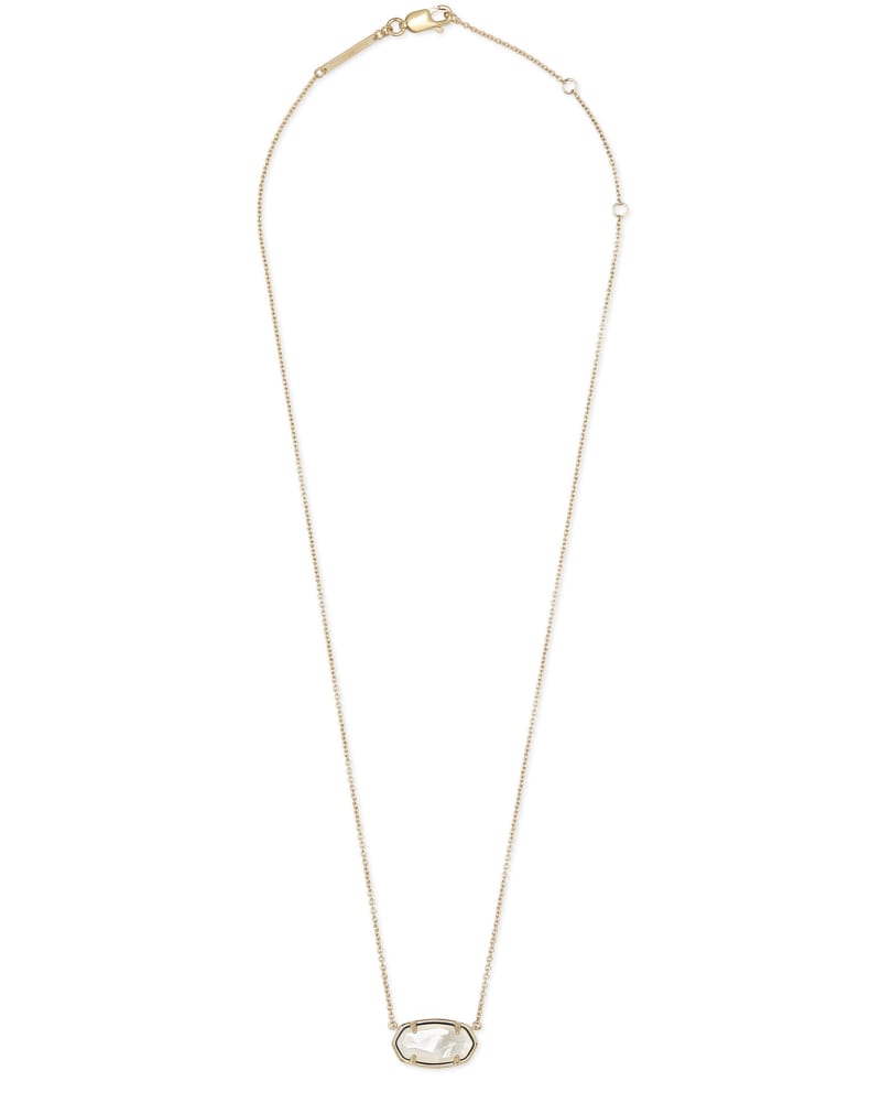 Elisa 18k Gold Vermeil Pendant Necklace in Ivory Mother Of Pearl ...