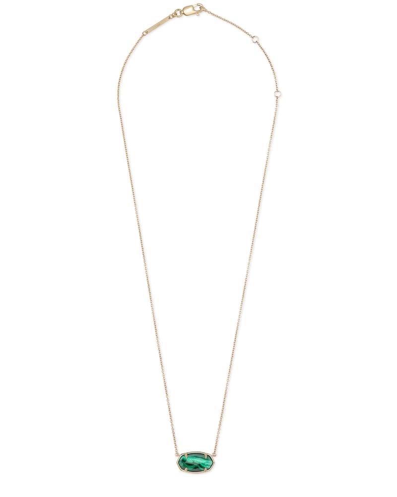 Elisa 18k Gold Vermeil Pendant Necklace in Malachite image number 3