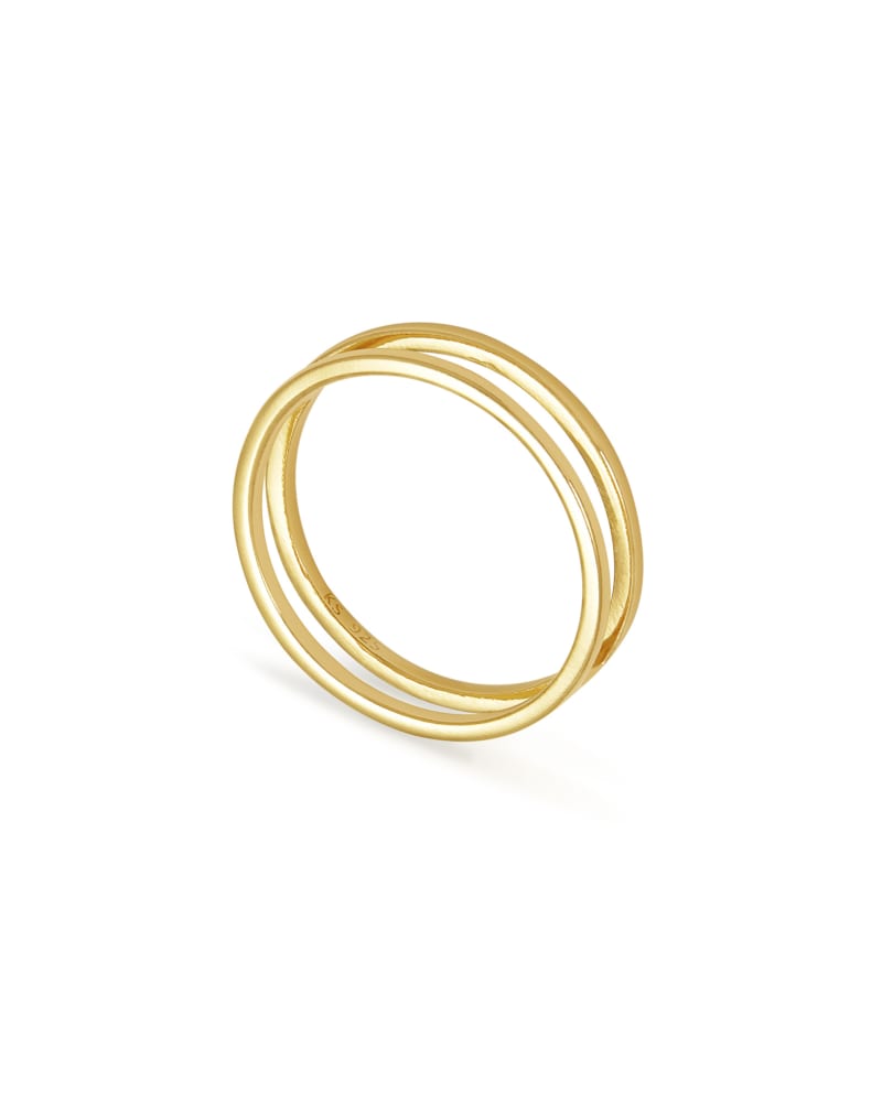 Bennett Double Ring in 18k Gold Vermeil image number 3