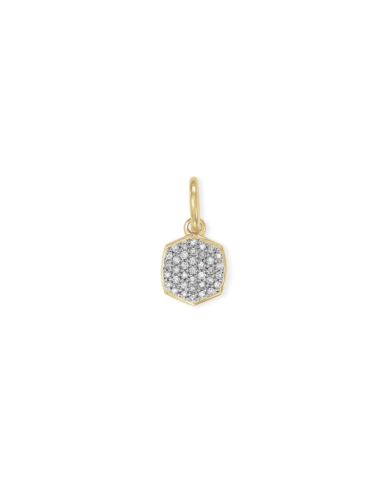 Davis 18k Gold Vermeil Charm in White Diamond image number 0