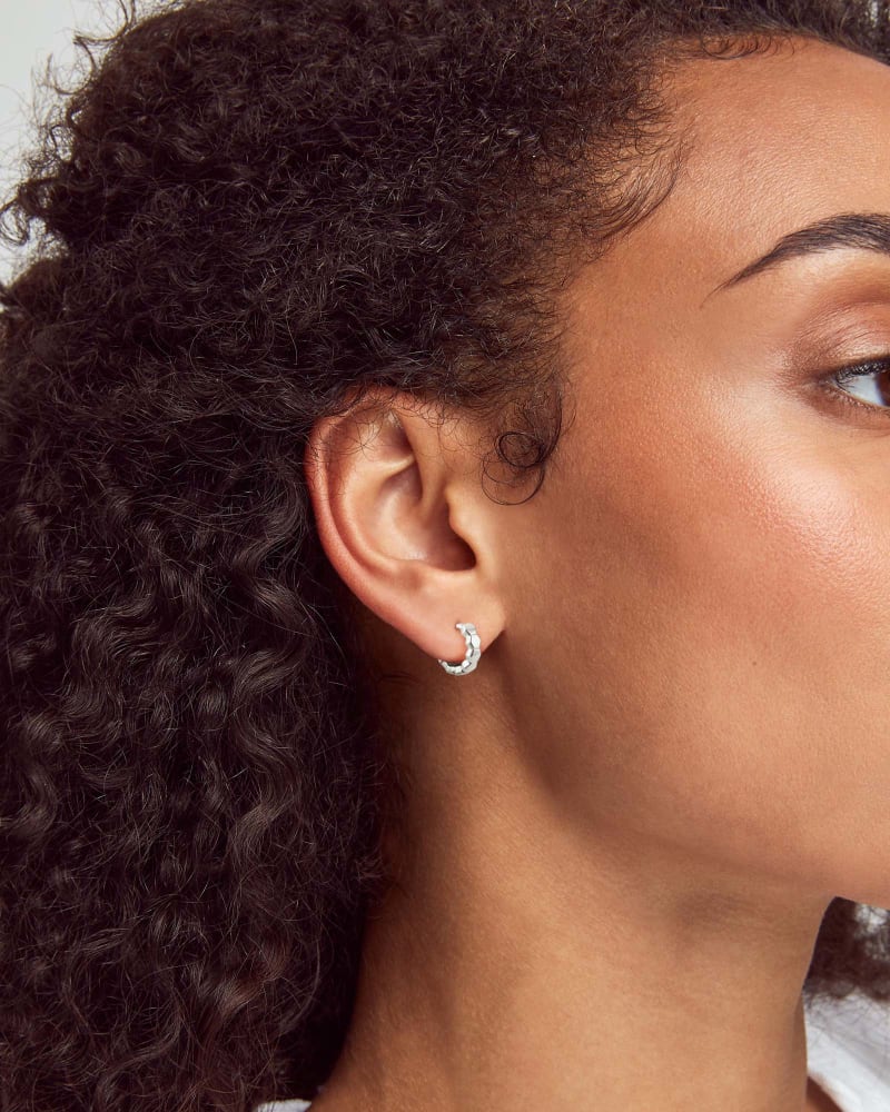 Davis Huggie Earrings in Sterling Silver image number 1