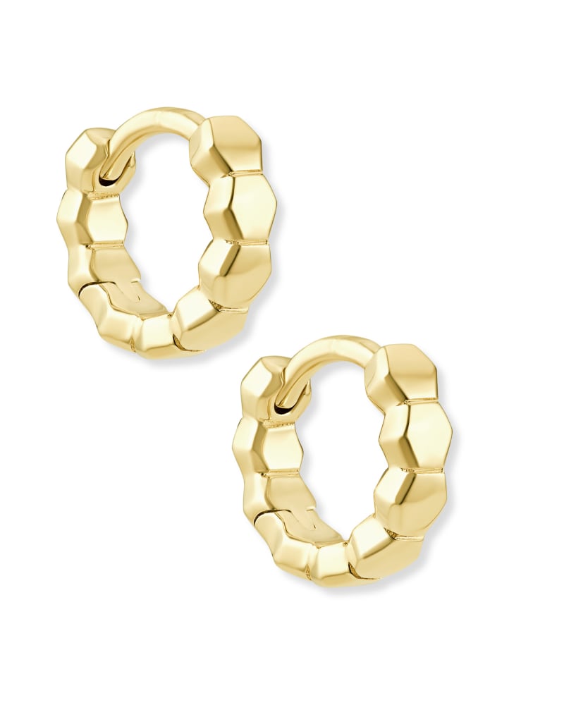 Davis Huggie Earrings in 18k Yellow Gold Vermeil image number 0