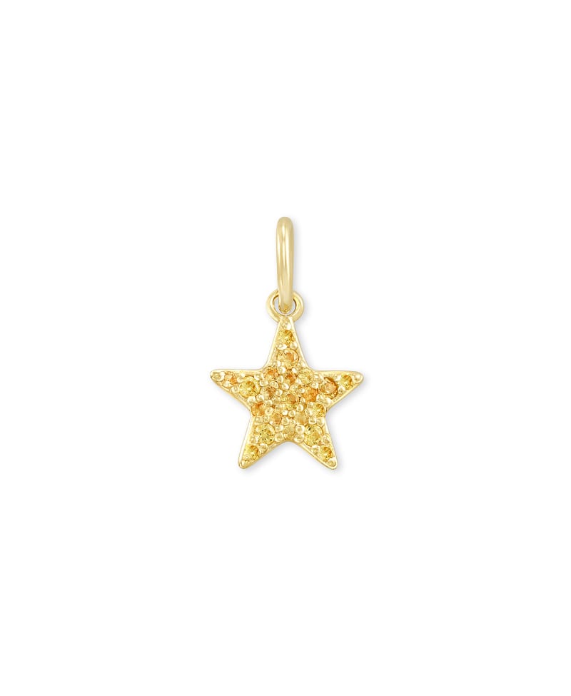 Folds Of Honor 18k Gold Vermeil Star Charm in Yellow Sapphire image number 0