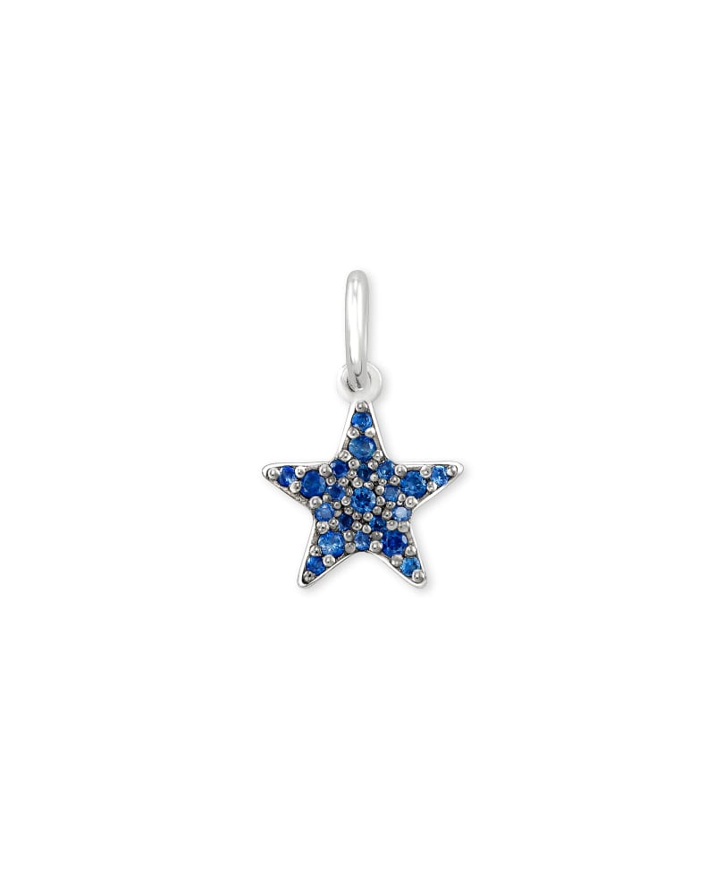Folds Of Honor Sterling Silver Star Charm in Blue Sapphire image number 0