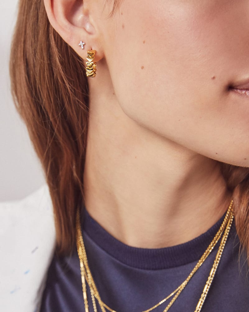 Angie Hoop Earrings in 18k Yellow Gold Vermeil image number 1