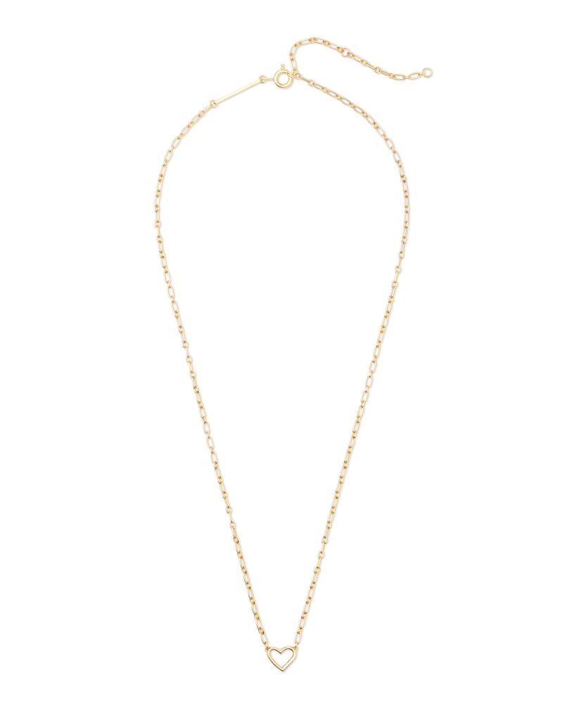 Angie Open Heart Pendant Necklace in 18k Yellow Gold Vermeil image number 2