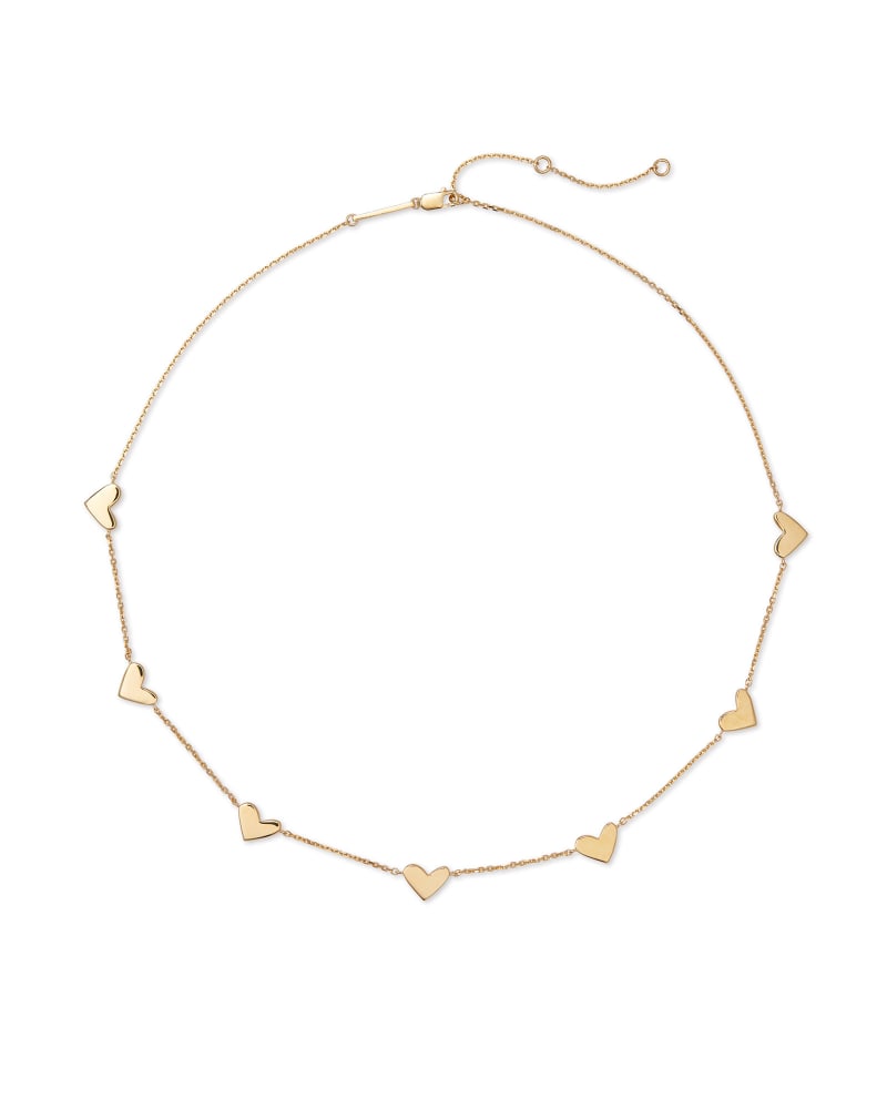 Ari Heart Strand Necklace in 18k Yellow Gold Vermeil image number 0