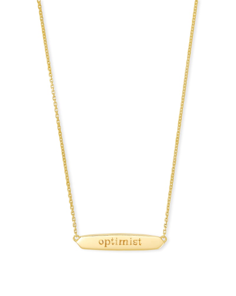 Optimist Mattie Bar Pendant Necklace in 18k Gold Vermeil image number 0