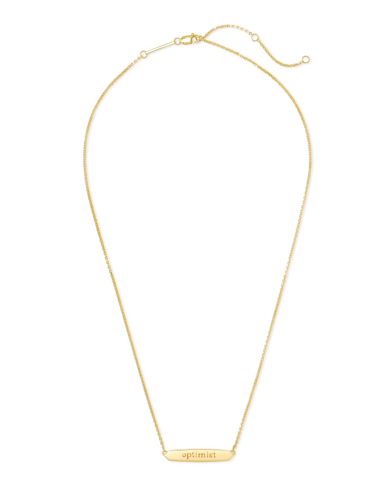 Optimist Mattie Bar Pendant Necklace in 18k Gold Vermeil image number 1