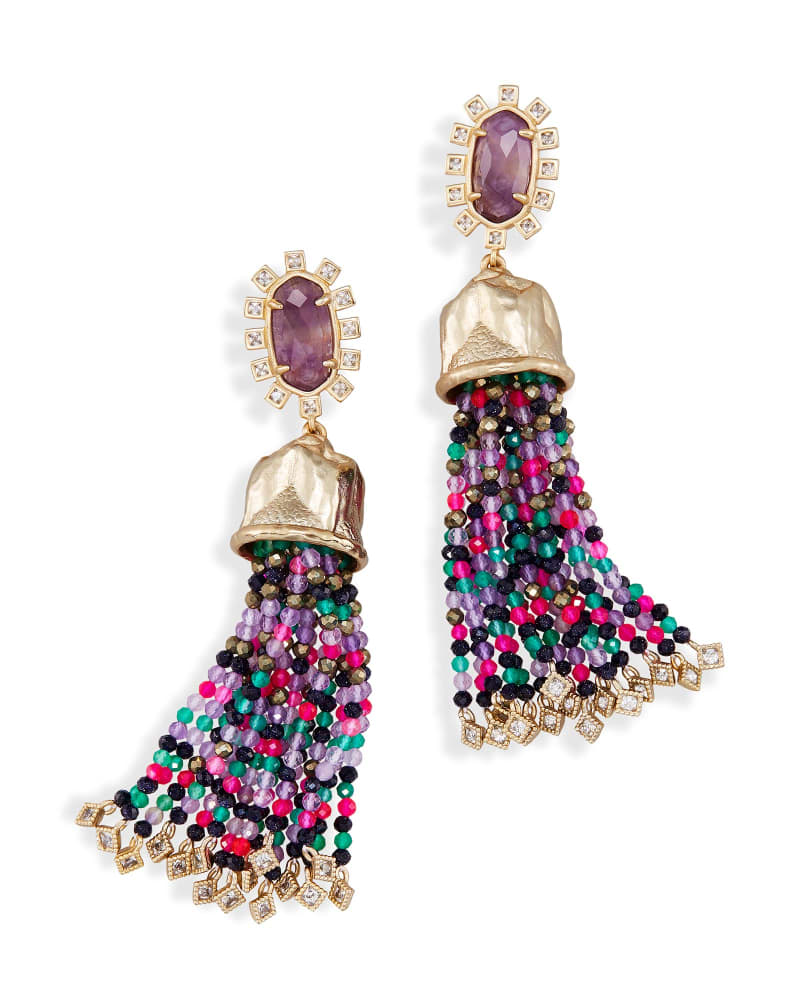 Decker Statement Earrings in Amethyst Mix image number 0