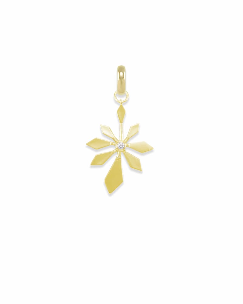 Geometric Flower Charm in Gold image number 0