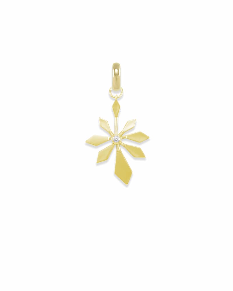 Geometric Flower Charm in Gold image number 2